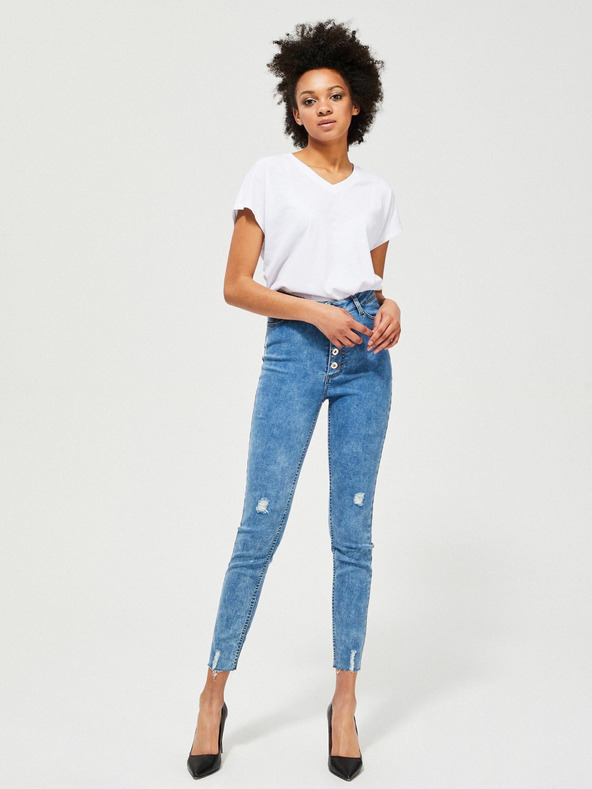 Moodo Modré dámské skinny fit džíny Moodo