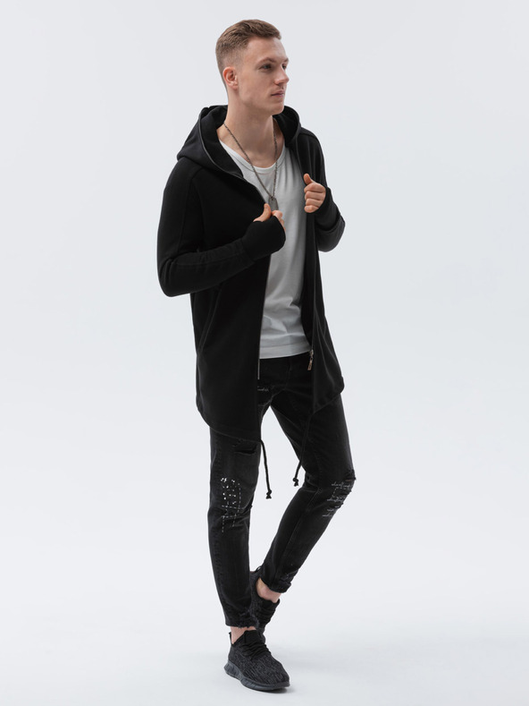Ombre Clothing Černá pánská mikina Ombre Clothing B1369