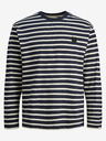 Jack & Jones Tmavě modré pánské pruhované tričko Jack & Jones Badge