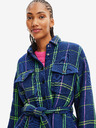 Desigual Modrá kostkovaná košilová bunda Desigual Paris