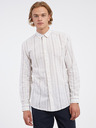 ONLY & SONS Krémová pánská pruhovaná košile s příměsí lnu ONLY & SONS Caiden