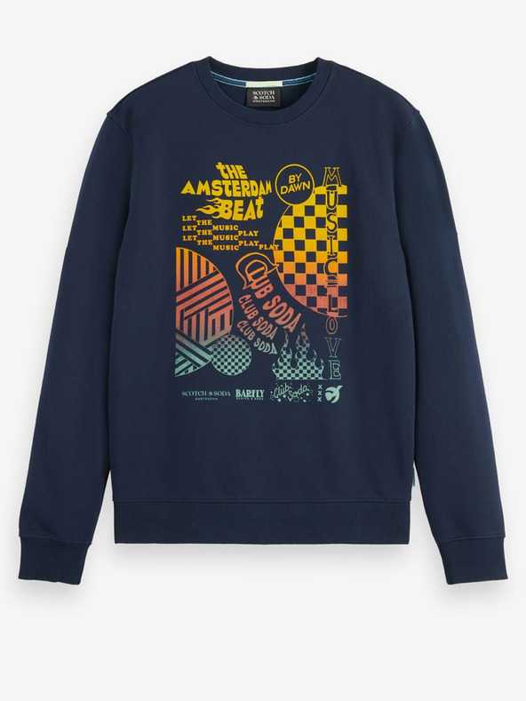 Scotch & Soda Modrá pánská mikina Scotch & Soda