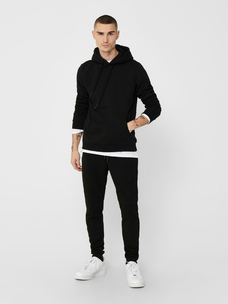 ONLY & SONS Tmavě modrá pánská basic mikina s kapucí ONLY & SONS Ceres