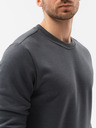 Ombre Clothing Tmavě šedá pánská basic mikina Ombre Clothing B