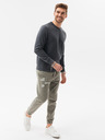 Ombre Clothing Tmavě šedá pánská basic mikina Ombre Clothing B