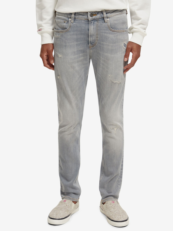 Scotch & Soda Šedé pánské slim fit džíny Scotch & Soda