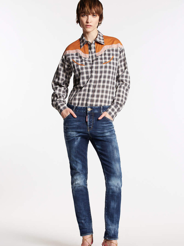 DSQUARED2 Modré dámské slim fit džíny DSQUARED2 Cool Girl