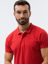 Ombre Clothing Červené pánské basic polo tričko Ombre Clothing