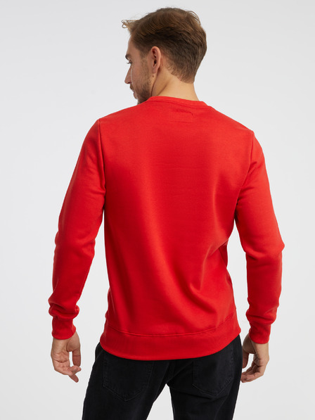 Ombre Clothing Červená pánská basic mikina Ombre Clothing