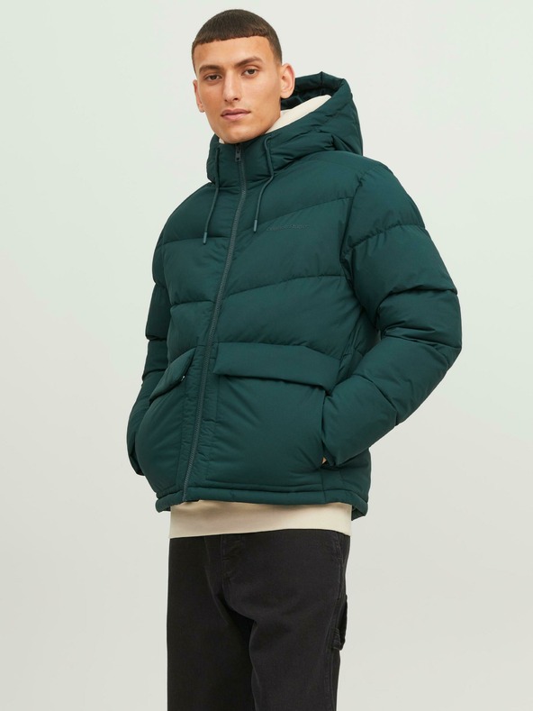 Jack & Jones Petrolejová pánská prošívaná zimní bunda Jack & Jones Vester