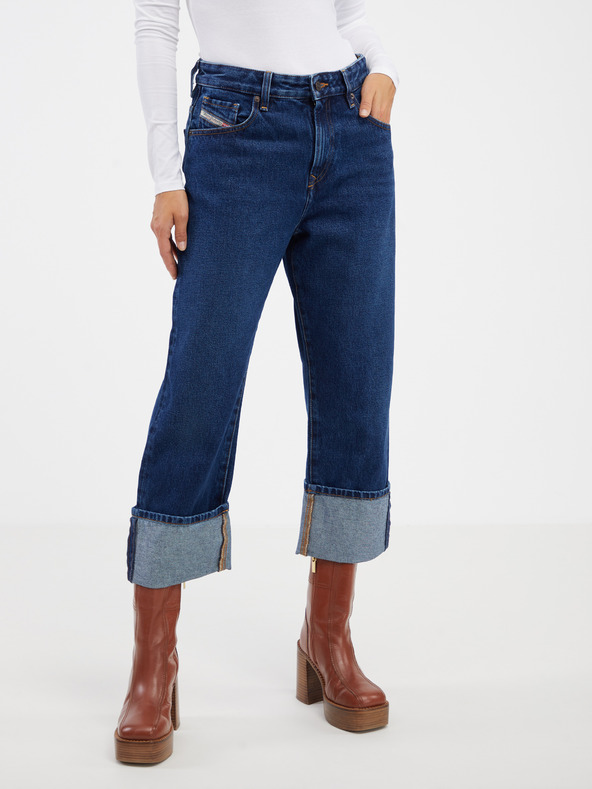 Diesel Tmavě modré dámské straight fit džíny Diesel