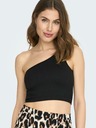 ONLY Černé dámské crop top tílko ONLY Gven