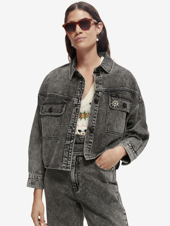 Scotch & Soda Černá dámská džínová bunda Scotch & Soda