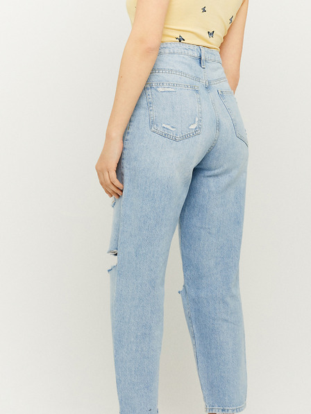 TALLY WEiJL Světle modré zkrácené straight fit džíny s potrhaným efektem TALLY WEiJL