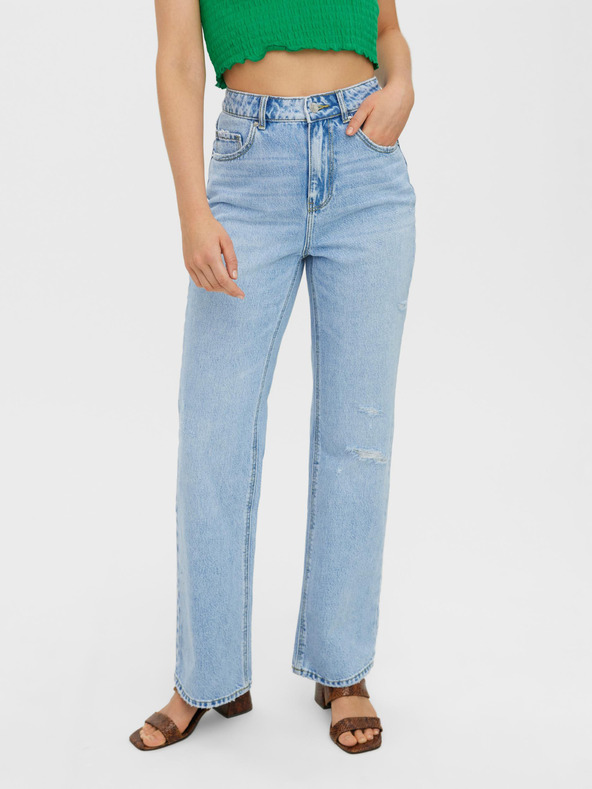 Vero Moda Světle modré straight fit džíny VERO MODA Kithy
