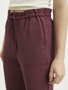 Vero Moda Vínové zkrácené kalhoty VERO MODA-Theressa