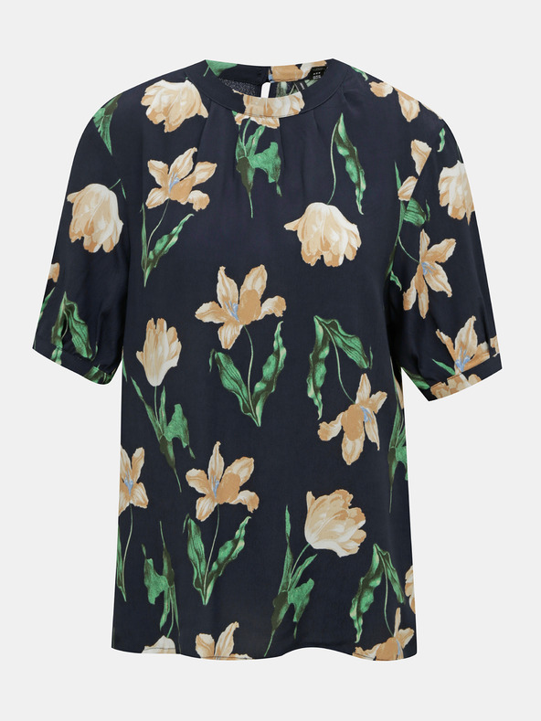 Vero Moda Tmavě modrá květovaná halenka VERO MODA Betty