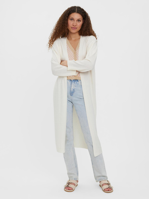 Vero Moda Krémový dlouhý kardigan VERO MODA Uzuri