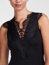 Pieces Černé dámské krajkové body Pieces Ilu