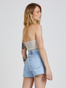TALLY WEiJL Béžový dámský pruhovaný cropped top TALLY WEiJL