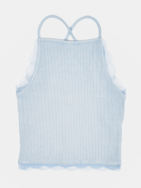 TALLY WEiJL Světle modrý top s krajkovými detaily TALLY WEiJL