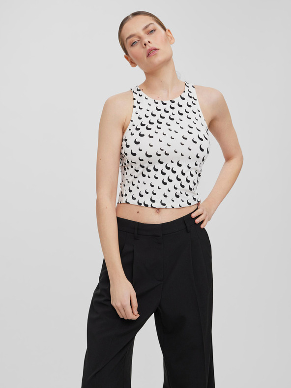 Vero Moda Bílé vzorované tílko VERO MODA Tessa