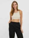 Vero Moda Krémový žebrovaný crop top VERO MODA Fibly