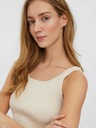 Vero Moda Krémový žebrovaný crop top VERO MODA Fibly