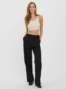 Vero Moda Krémový žebrovaný crop top VERO MODA Fibly