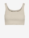 Vero Moda Krémový žebrovaný crop top VERO MODA Fibly