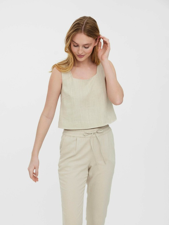 Vero Moda Béžové volné cropped tílko VERO MODA Josie