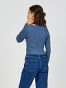 TALLY WEiJL Modrý dámský žebrovaný crop top TALLY WEiJL
