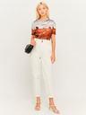 TALLY WEiJL Modro-hnědý průsvitný crop top TALLY WEiJL