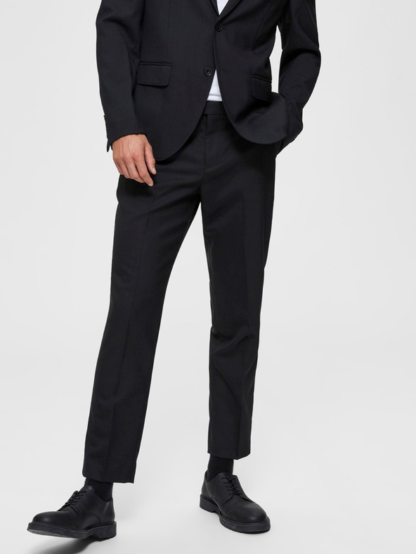 SELECTED Černé kalhoty Selected Homme Ankle