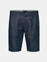 SELECTED Tmavě modré chino kraťasy s příměsí lnu Selected Homme Clay