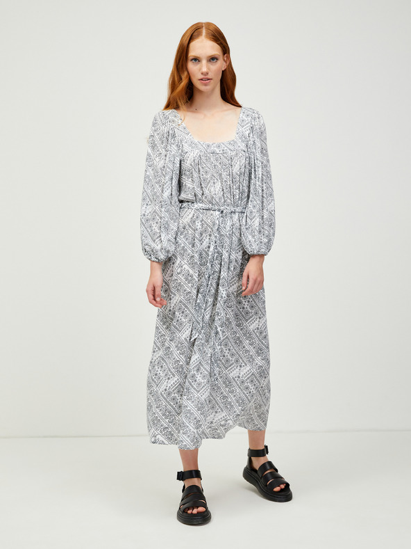 Vero Moda Černo-bílé vzorované maxišaty VERO MODA Peace