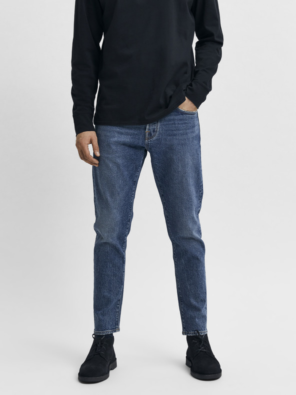 SELECTED Modré pánské slim fit džíny Selected Homme Toby
