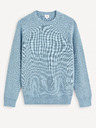 Celio Světle modrý pánský basic svetr Celio Femoon