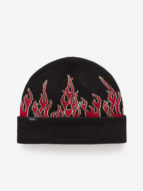 Vans Černá klučičí čepice VANS UP IN FLAMES BEANIE