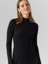 Vero Moda Černé dámské svetrové šaty VERO MODA Sally