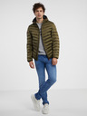 Ombre Clothing Khaki pánská prošívaná lehká bunda Ombre Clothing