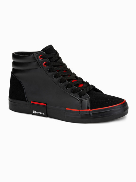 Ombre Clothing Černé pánské sneakers boty Ombre Clothing T376