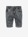 Ombre Clothing Tmavě šedé pánské džínové kraťasy Ombre Clothing