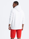 Ombre Clothing Bílá pánská mikina s kapucí Ombre Clothing
