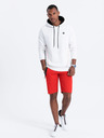 Ombre Clothing Bílá pánská mikina s kapucí Ombre Clothing