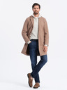 Ombre Clothing Světle hnědý pánský lehký kabát Ombre Clothing
