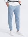 Ombre Clothing Světle modré pánské basic tepláky Ombre Clothing