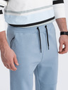 Ombre Clothing Světle modré pánské basic tepláky Ombre Clothing