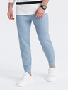 Ombre Clothing Světle modré pánské basic tepláky Ombre Clothing