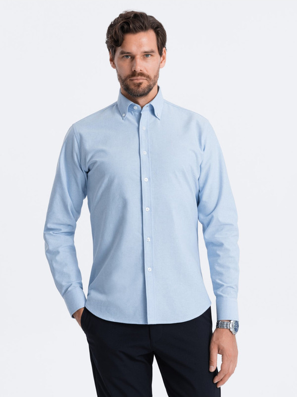 Ombre Clothing Světle modrá pánská košile Ombre Clothing